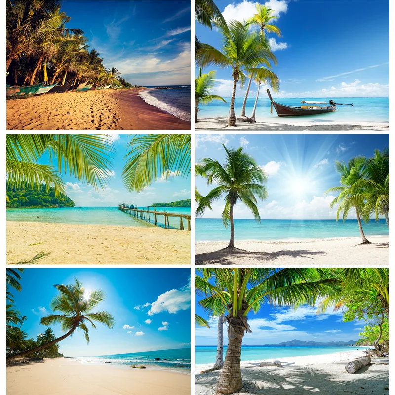 

Summer Tropical Sea Seaside Ocean Backdrop Beach Party Wave Natural Scene Vinyl Photography Background Photo Studio 210519MP-1