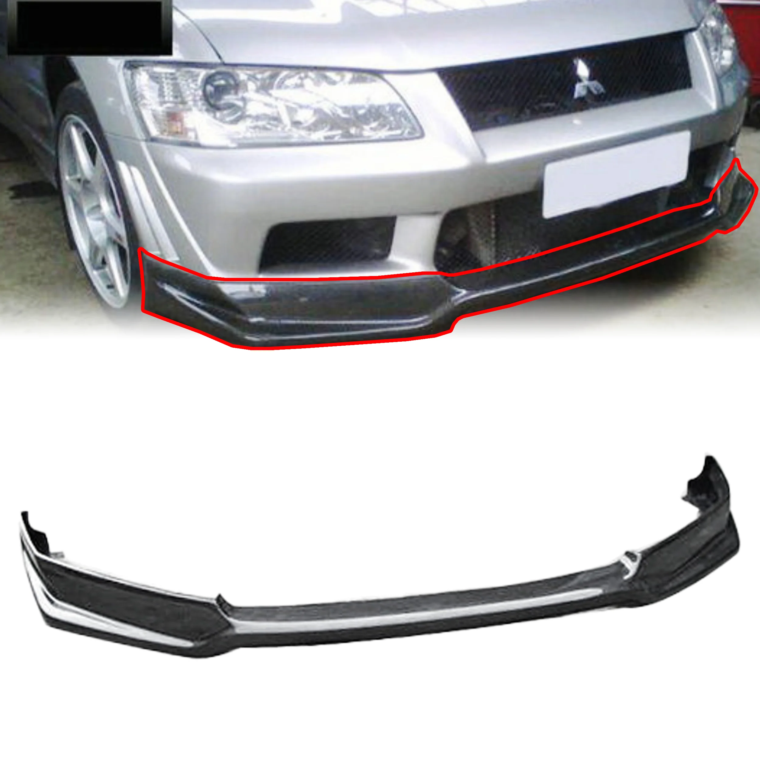 

Применимые автомобильные детали из углеродного волокна для губ переднего бампера в стиле Evolution 7 VRS