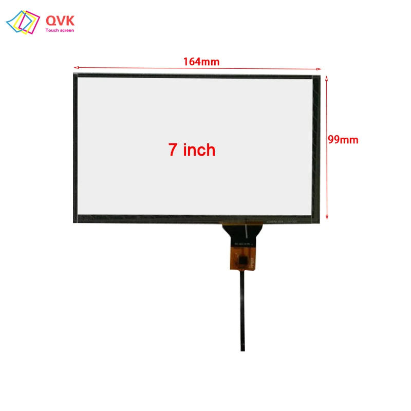 

QVK New 7 inch DVDCS-CTP70159-A 6pin capacitive touch screen panel digitizer 165*100mm JY-GT911 164*99mm 164*100mm