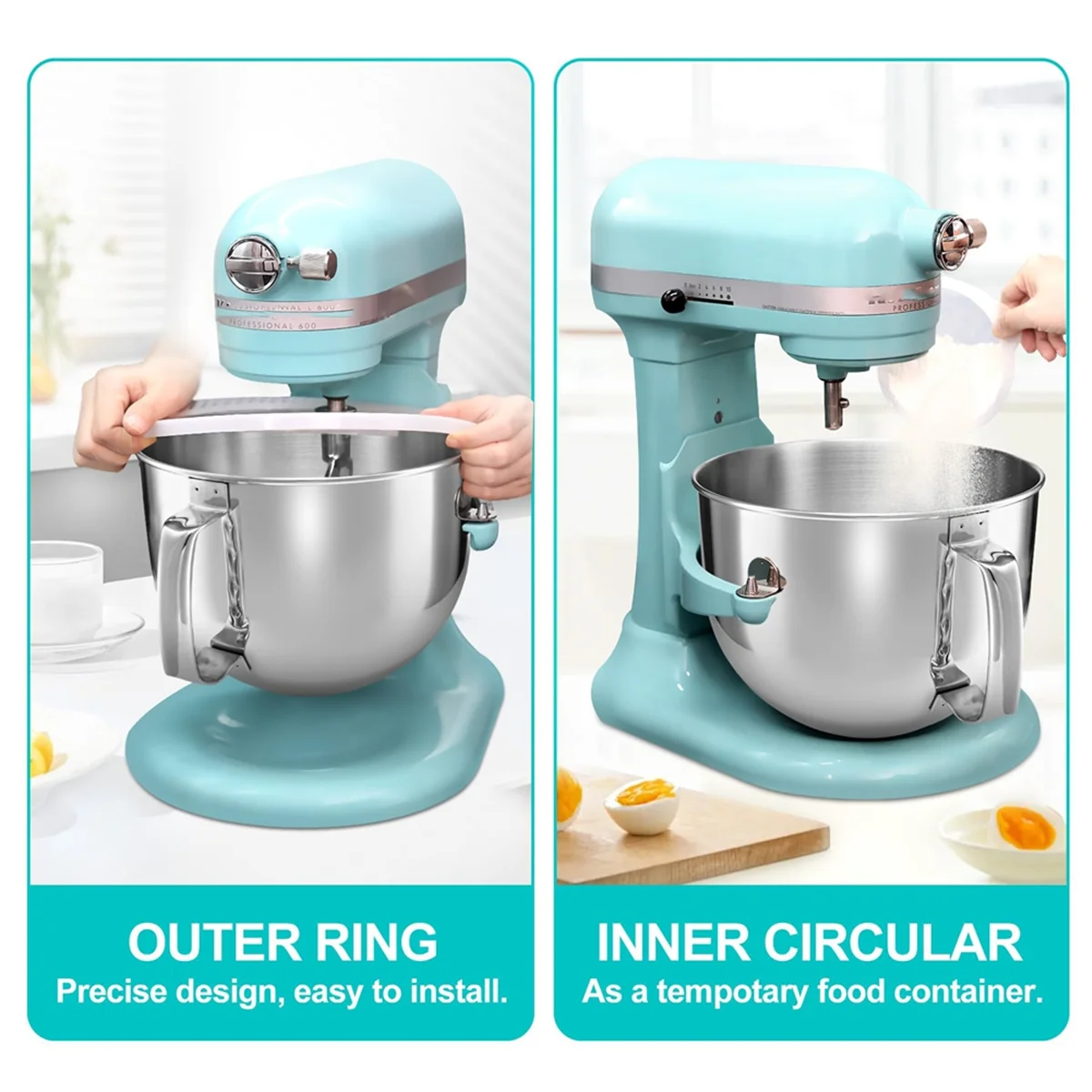 

SEMOIC 6QT Stainless Steel Mixer Bowl with Bowl Lid Covers & Beater Paddle Attachment Replacement for KitchenAid Stand Mixer