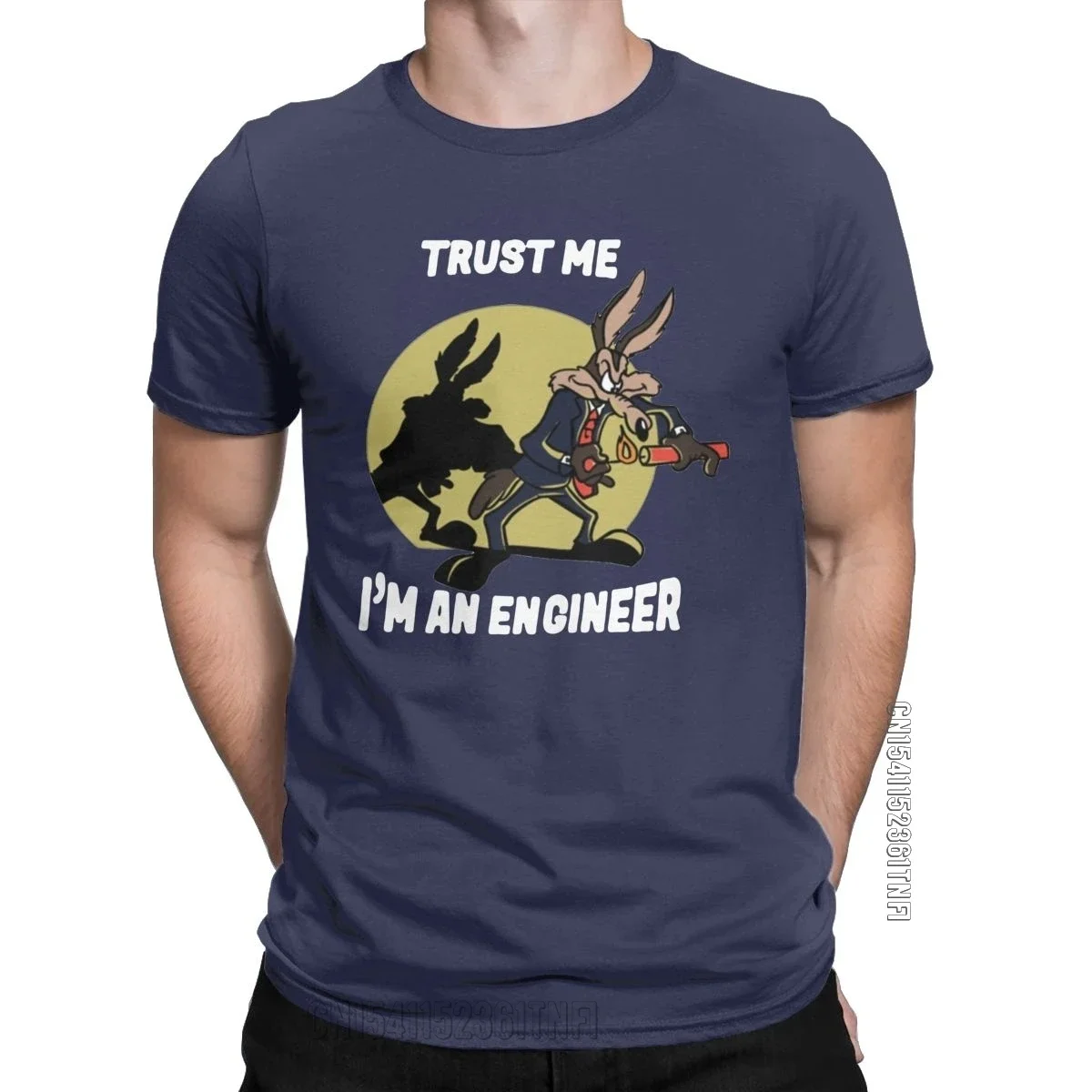 Trust Me Engineer Men's T-Shirt Vintage Round Neck Classic Plus Size Pure Cotton Top