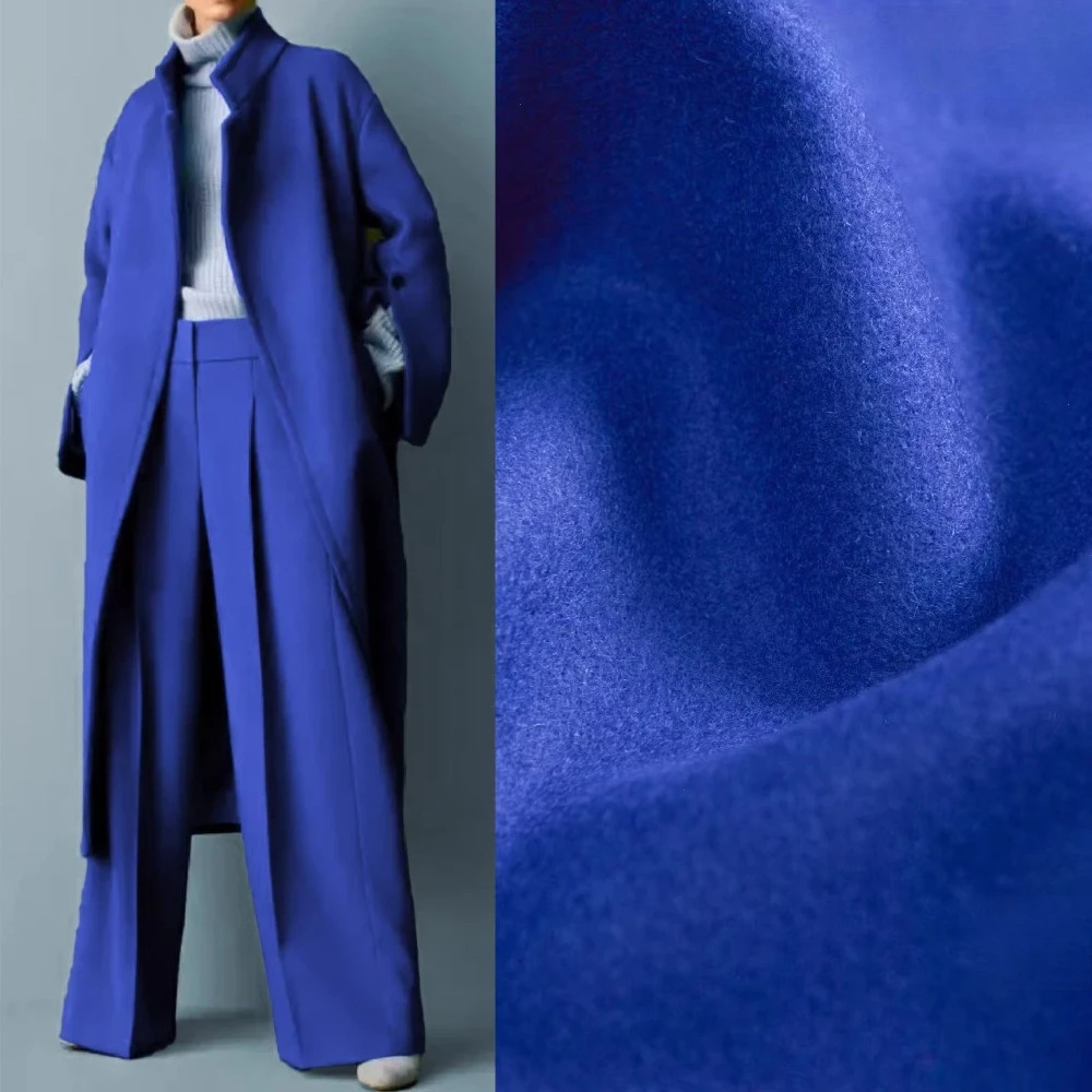 

Ткань длиной полметра для шитья, синяя ретро-ткань из одностороннего кашемира, высококачественная дизайнерская ткань для рукоделия и DIY AC042