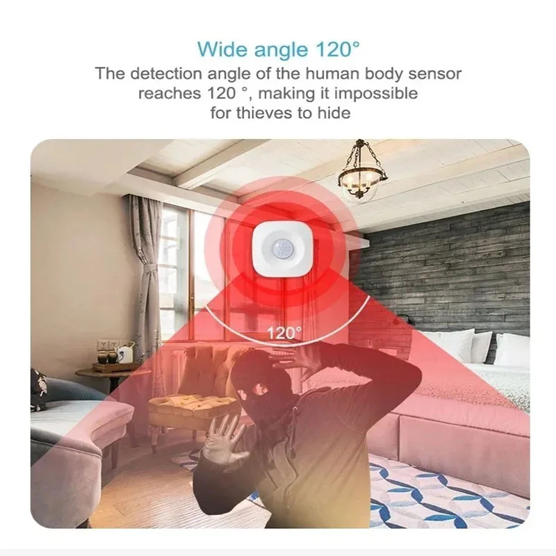 Tuya WiFi Light + PIR Motion Sensor Smart Home Infrared Passive Detector Smart Life App Support Alexa Google Home