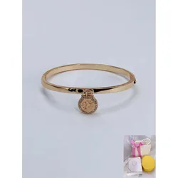 Fashion Shining Dance Lucky Grass Dancing Heart Simple Rose Gold Bracelet Suitable for Women's High end Jewelry Gifts