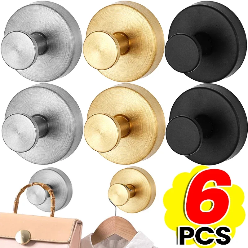 Stainless Steel Suction Cup Hook Kitchen Bathroom Shower Waterproof Wall Mount Punch-free Reusable Strong Adsorption Hook Holder