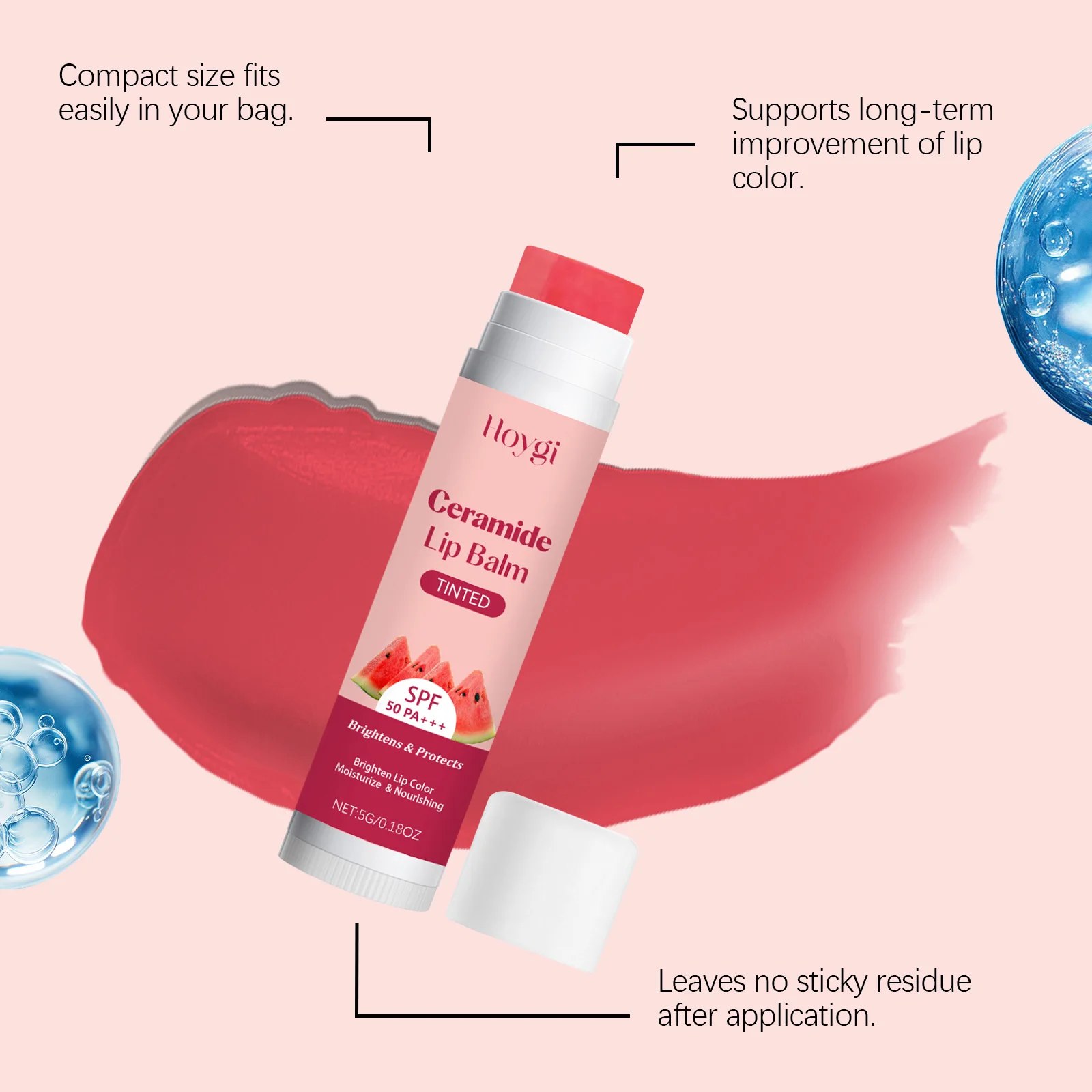 الشتاء بلسم الشفاه ترطيب إصلاح النياسيناميد البطيخ استخراج مكافحة جفاف مهدئا متصدع الشفاه عطلة العناية بالبشرة Gift5g