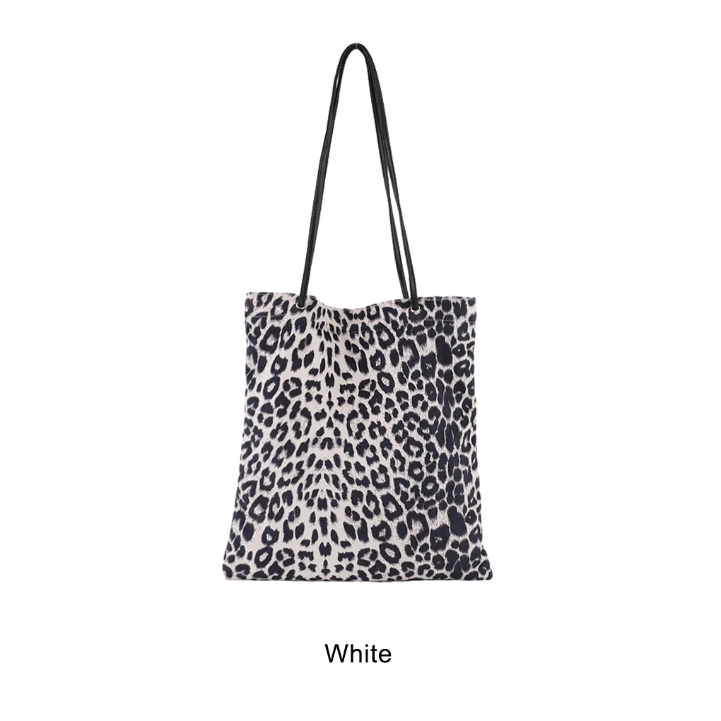 Chic And Stylish Leopard Print Shoulder Bag Be Bold Shoulder BagShoulder Bags Canvas Handbag white