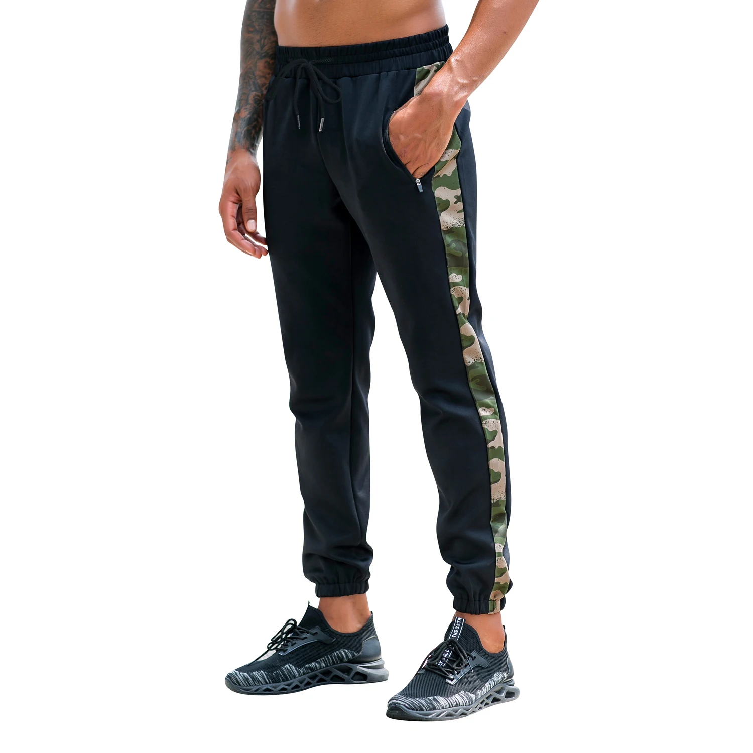

Kolongvangie Men's Sweatpants Athletic Bottom Pants Traning Track Camouflage Joggers for Men Running Trousers