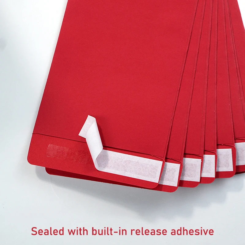 50 قطعة/الوحدة الأحمر فارغة دعوة الزفاف A4 سميكة فاتورة المغلف في كرافت ورقة وثيقة النقدية حقيبة الأعمال اللوازم المكتبية