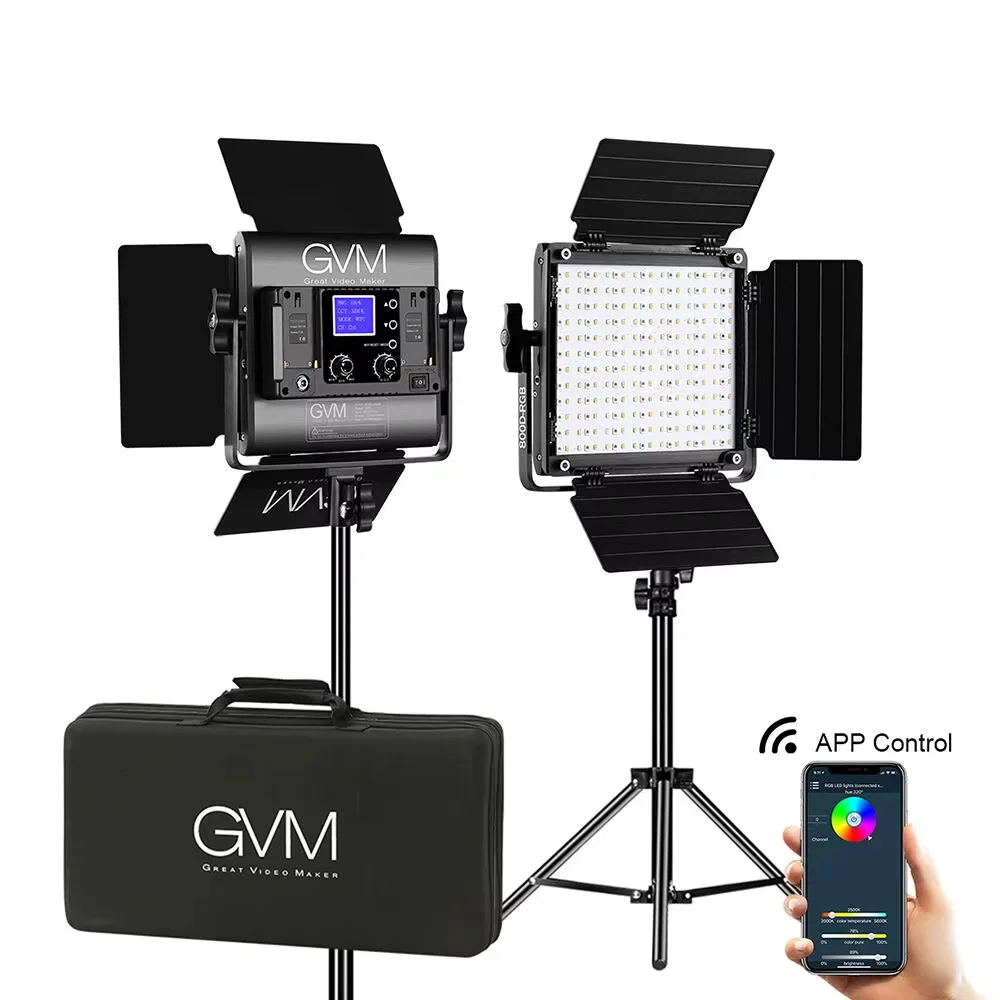 

GVM 800D RGB 800d RGB Video Light 3200K-5600K For Photography Led Lighting Photo Studio Photo Shoot Camera Photographic