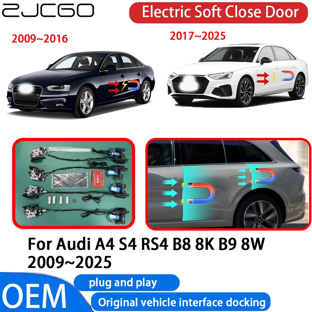 

for Audi A4 S4 RS4 B8 8K B9 8W 2009-2025 Car Automatic Electric Soft Close Door Closer System OEM Plug and Play Comfort Closing