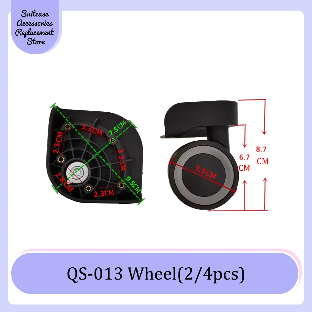 

QS-013 Universal Wheel Replacement Suitcase Smooth Silent Shock Absorbing Durable Convenient Wheel Accessories Caster Wheels