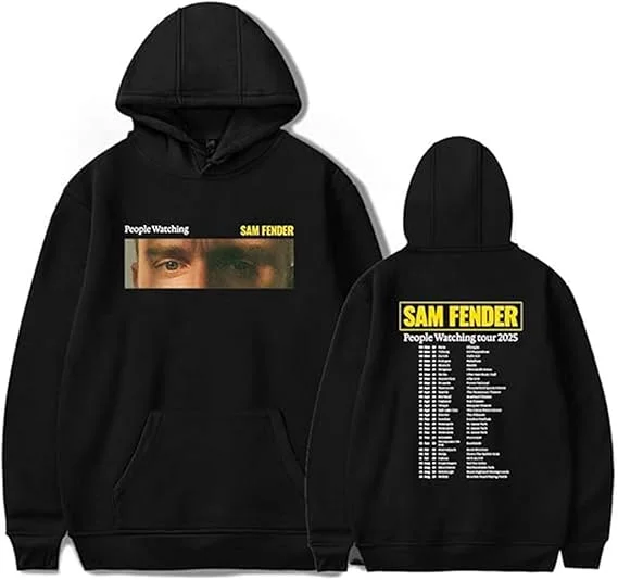 Sam Fender People Watching Tour 2025 Hoodie, Long Sleeve Pullover for Fans Casual Comfort Sweatshirts