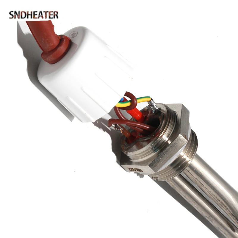 SNDHEATER Tubo dobrado 1500W 2000W 3000W do controle de temperatura da linha G1 do elemento de aquecimento da água da imersão solar 265/275mm com tampa