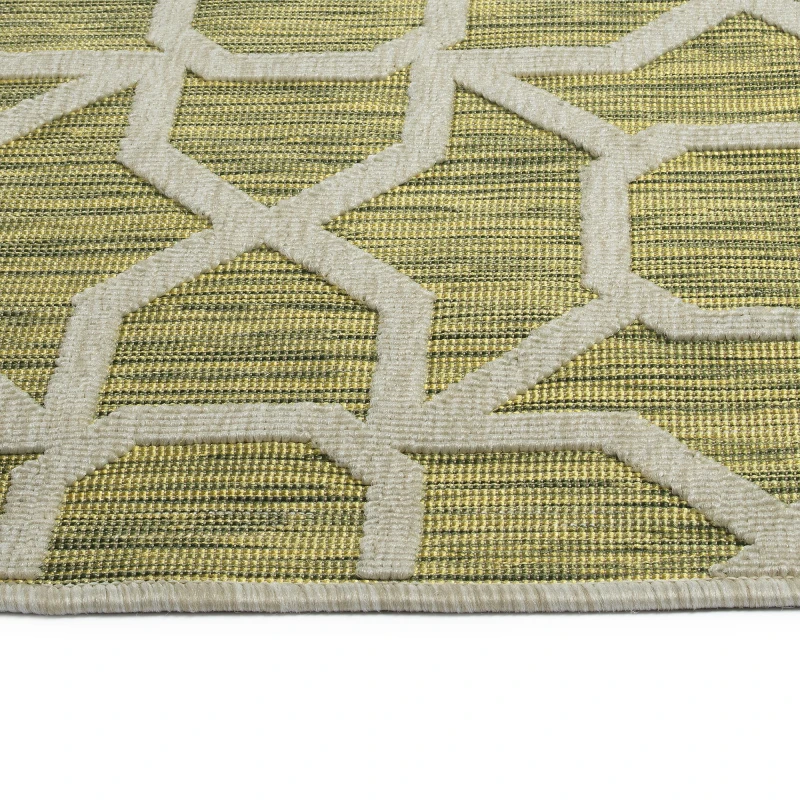 Contemporary, Transitional, Geometric, Textured, High-Low Cut & Loop 2' x 6' Runner