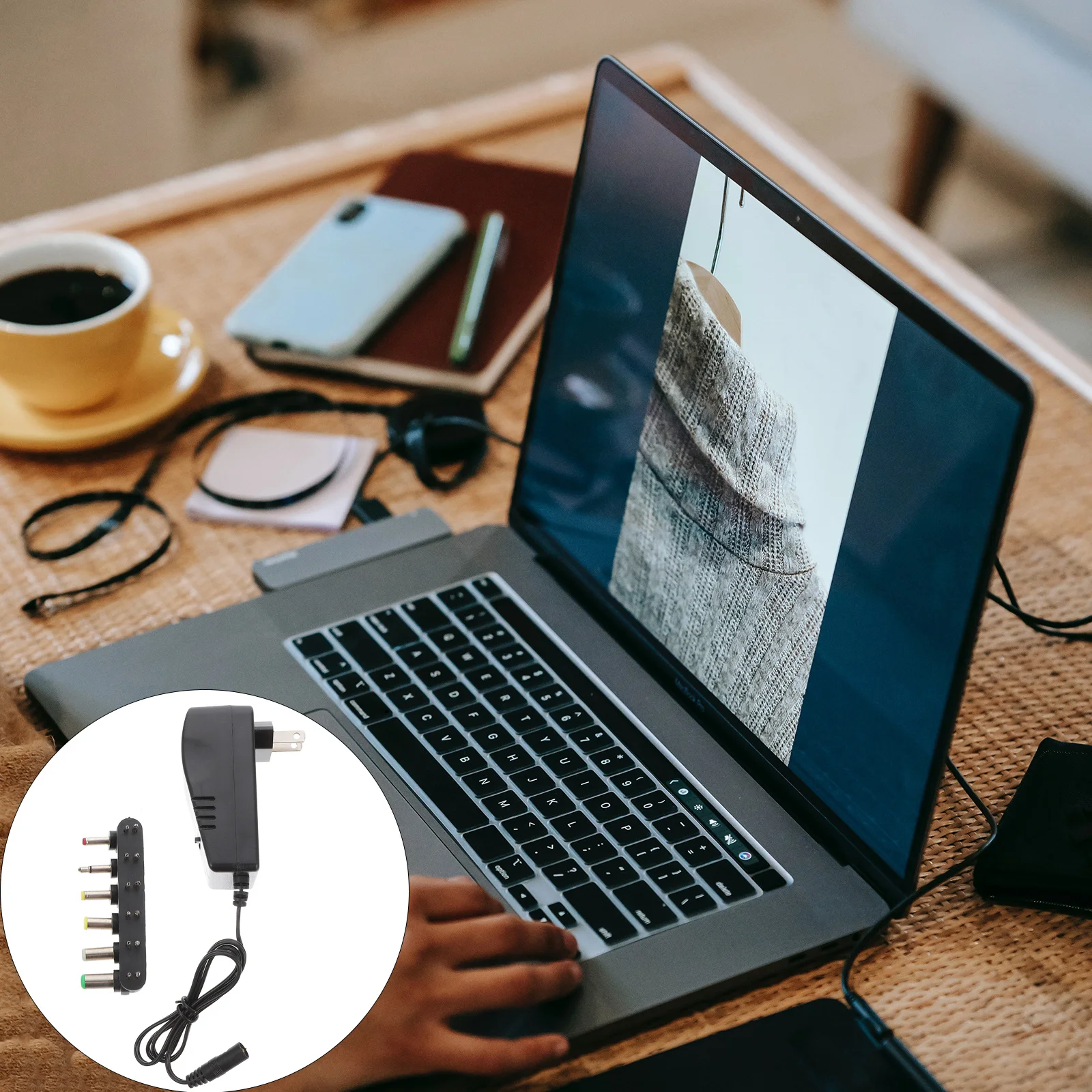 

1Set Adjustable Power Adapter Universal Pc Flame Retardant Plastic Power Supply for Router Tablet Speaker Wireless