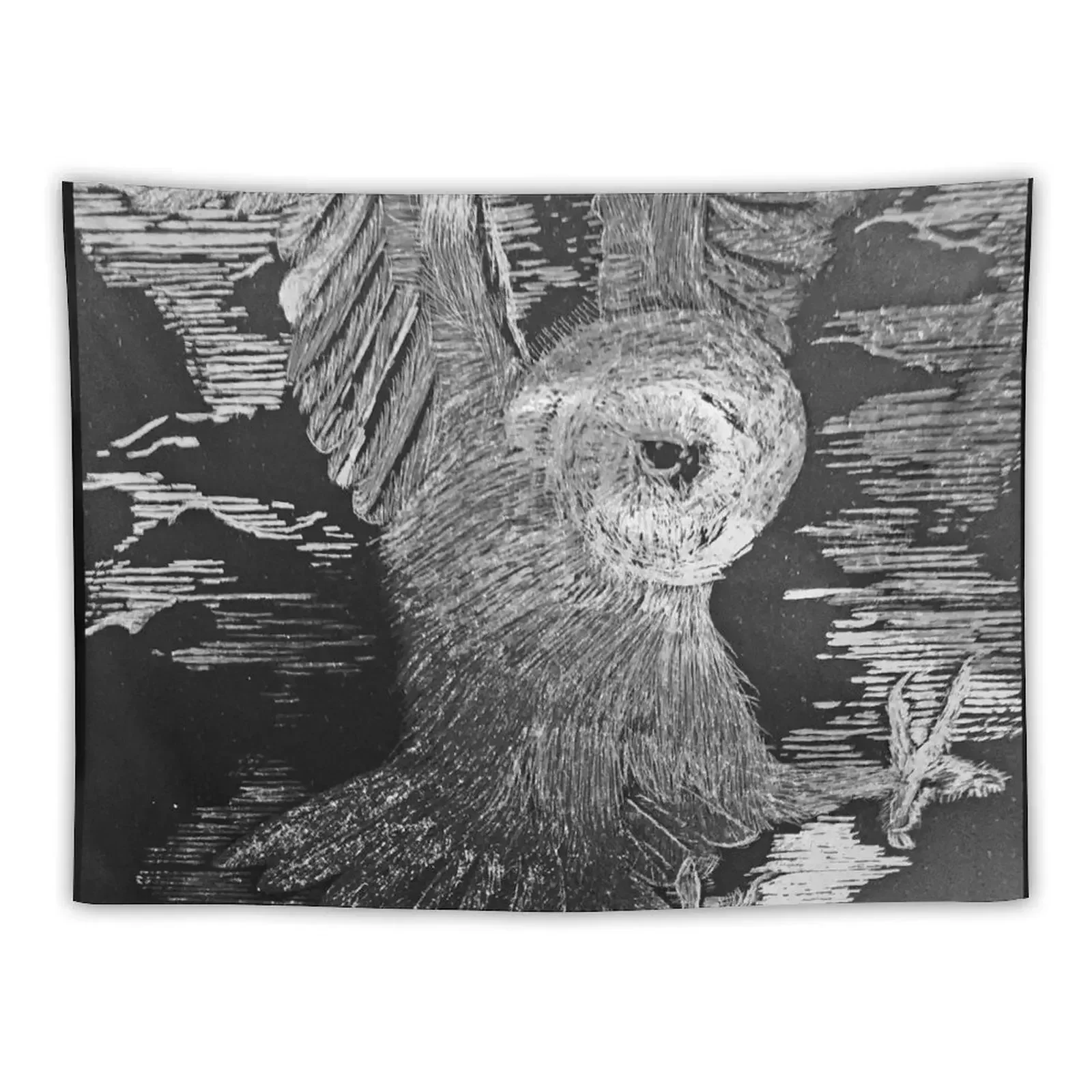 

Scratched Owl Tapestry Custom Funny Tapestry