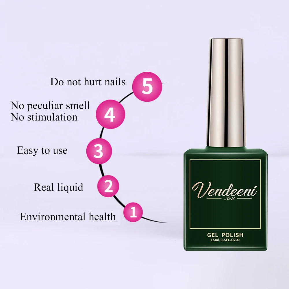 Vendeeni Magic Remover เจลเล็บสําหรับเล็บ Base Top Coat Fast Clean ภายใน 2-3 นาที UV Burst เจลเล็บ Remover