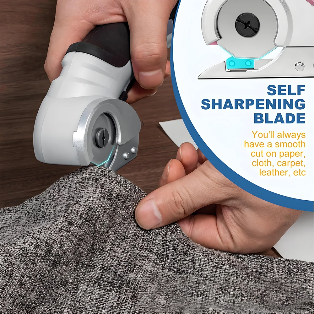 Nuevas tijeras de sastre eléctricas inalámbricas con carga USB, tijeras eléctricas portátiles de iones de litio para el hogar para cortar tela/cuero