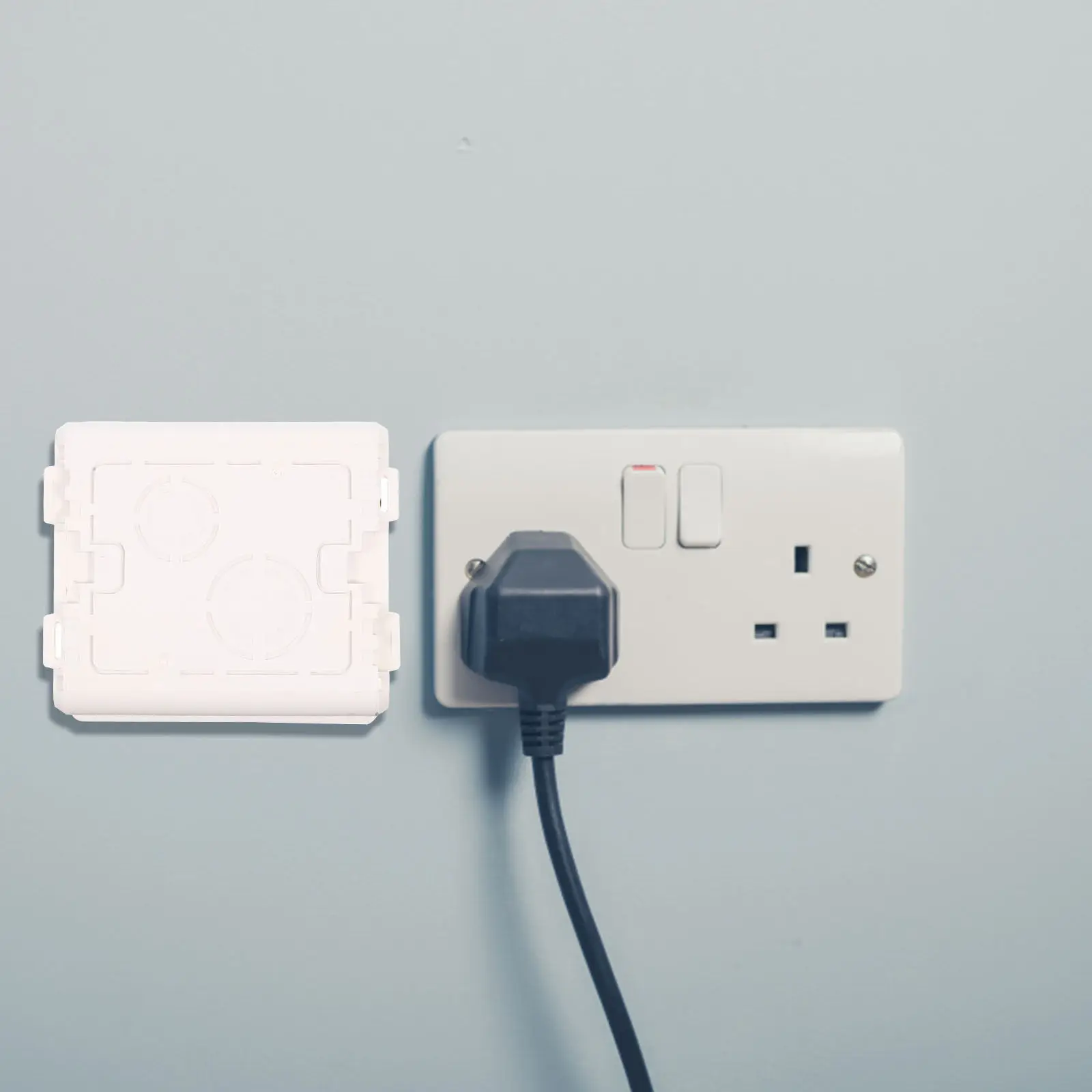 10Sets PVC Fireproof Recessed Socket Boxes 86 Type Wall Mounted Electrical Enclosure Box Concealed Junction Box for Home