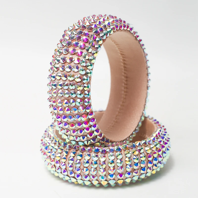 إكسسوارات ملابس الرقص الشرقي المخصصة سوار جديد مخصص لامعة AB الزجاج الماس اليدوية lenço quadril dança do ventre