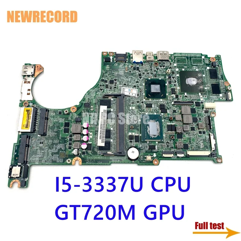 For Acer Aspire V5-572 V5-472P DA0ZQKMB8E0 NBMA311003 NB.MA311.003 Laptop Mainboard I5-3337U CPU GT720M GPU Full Test