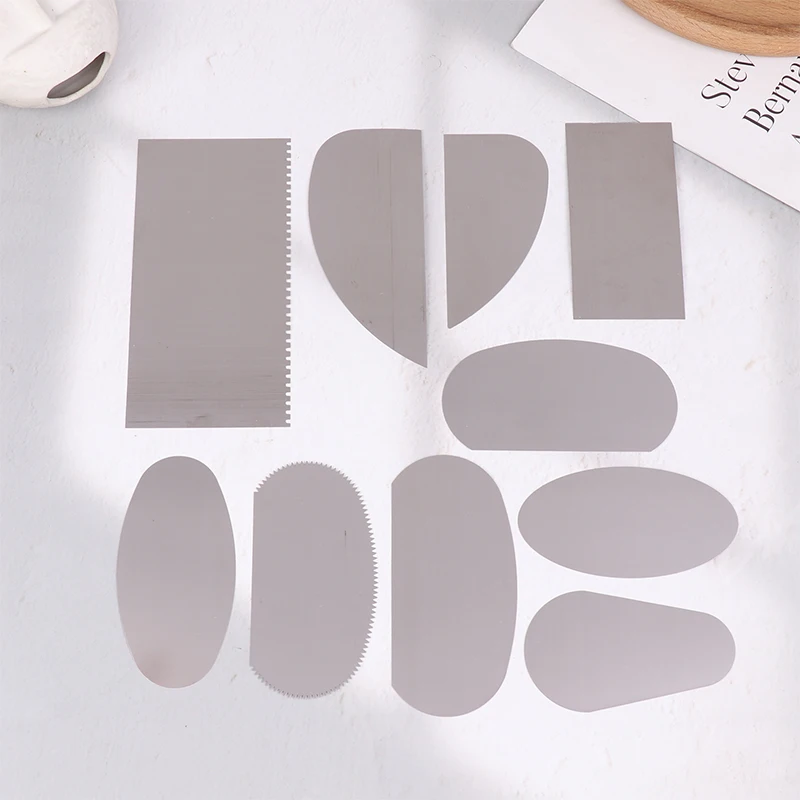 10 pz/set Strumento di Cottura di Argilla Scultura di Argilla Stampaggio di Ceramica Strumenti di Scultura In Acciaio Inox Raschietto Strumento di Ceramica Raschietto di Argilla