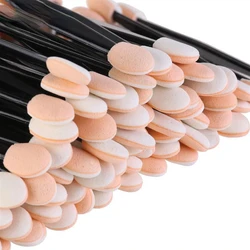 Wholesale 50/30Pcs Disposable Eyeshadow Brush Portable Double End Sponge Eye Shadow Applicators Beauty Makeup Tools