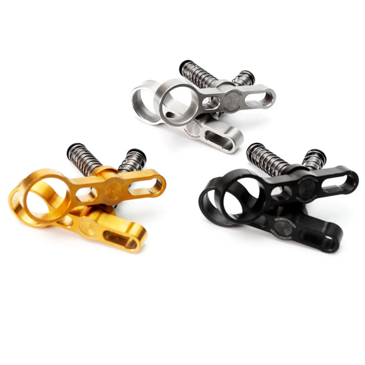 Aceoffix HCL-3Ti scharnierhendel titaniumlegering voor Brompton fietskraan knop opklapbaar frame gesp handvat 2PCS -zwart