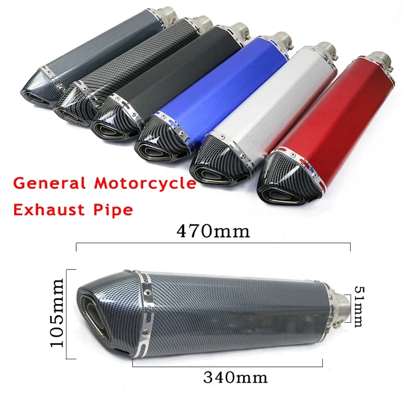 

Universal Motocross Exhaust System Muffler For Cb650r Gsr 600 Z1000 Trk 502 Hornet 600 Db Killer Accessories Modification Pipe