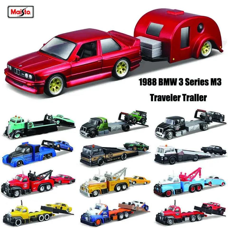 Maisto 1:64 1988 BMW 3 Series M3 1965 FORD MUSTANG elite transport