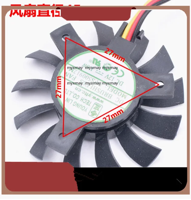 

DFS500912M 27x27x27 мм DC12V 1,6 Вт 45 мм маршрутизатор промышленного управления ТВ радиатор специальный вентилятор охлаждения видеокарты
