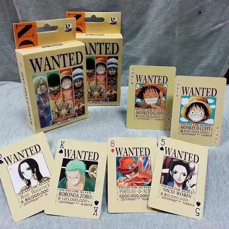 

One Piece Peripheral Poker Card Wanted Notice: Luffy, Zoron, Elise, Robin, Leisure and Entertainment Model Gifts Toys