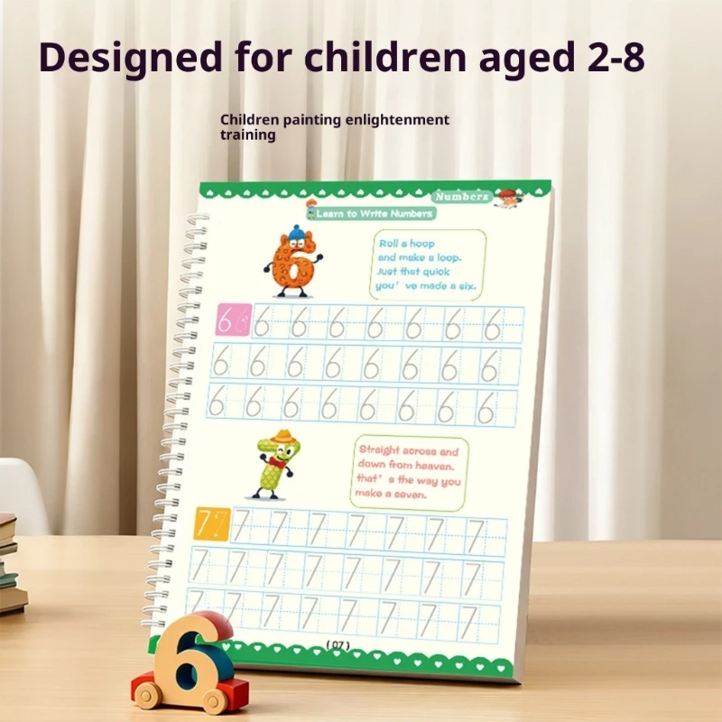  Childrens Kids Tracing Handwriting Workbook With Embossed Letter Guides