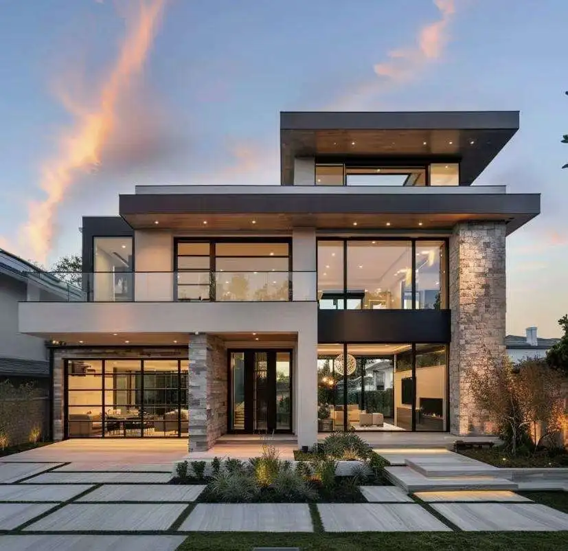 2 Storey Prefab Houses Luxury Modern Single Family House for Living