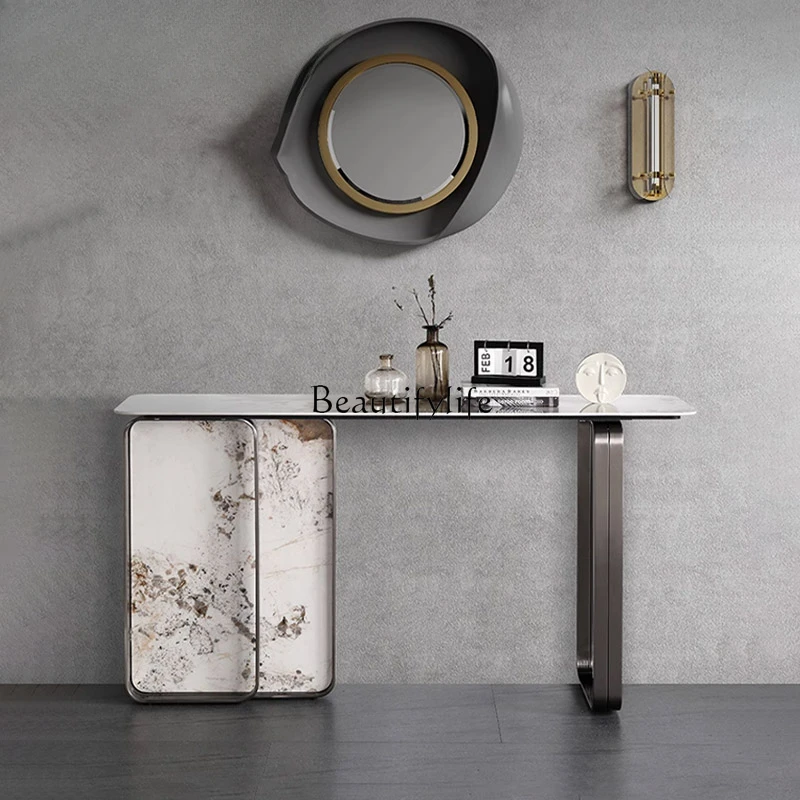 Italian light luxury wall case few end view table simple entrance table modern decorative cabinet