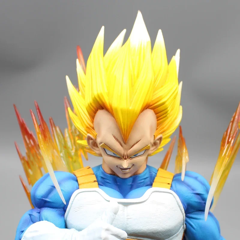 ドラゴンボールベジータ自分自身を指摘したアニメフィギュアモデル Gk 像ボーイズコレクションデスクトップ装飾飾りおもちゃギフト 31 センチメートル