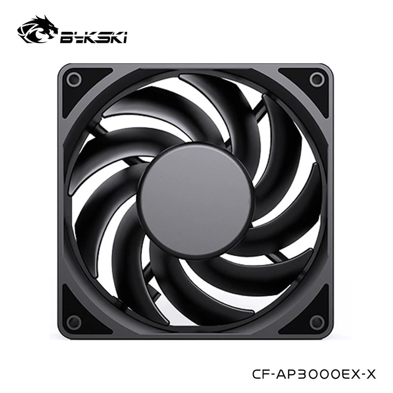 Bykski 120cm 4PIN PWM Fan Powerful High Flow Computer Case ,Radiator Cooler Master Max 3000RPM ,Two Ball Bearing ,CF-AP3000EX-X