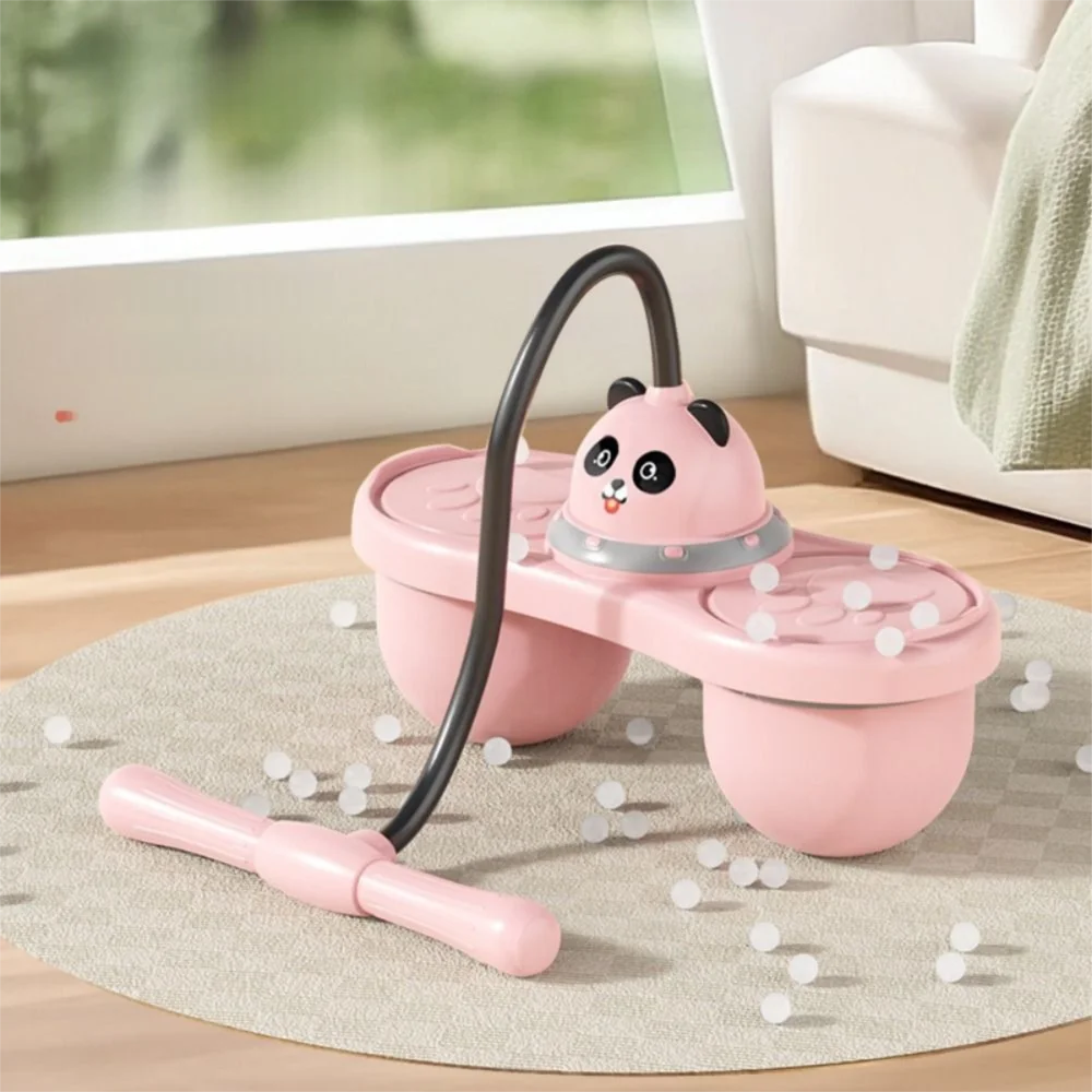 Cartoon Panda Jumping Ball Toys with Handle Anti-slip Kids' Bouncy Ball Durable Adjustable Grip Elastic Balance Ball Toys