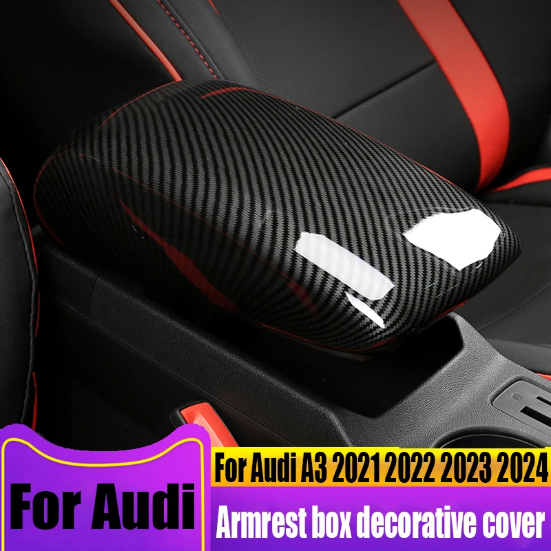 

For Audi A3 2021 2022 2023 2024 armrest box decorative cover car interior decoration products ABS material
