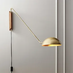 Long Arm 100cm Wall Light Gold Black Metal With Plug Adapter For Bedroom Reading Study Parlor Lamp Dropshipping