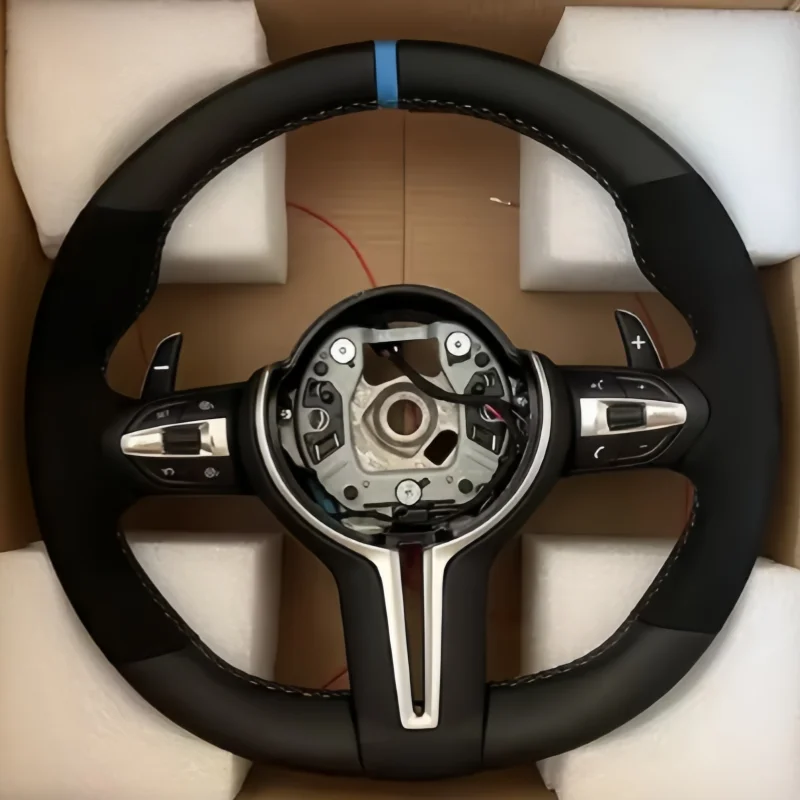 

Для BMW M Performance синий верхний кожаный руль, обновленный подходит для F10 F20 F30 F15 F25 F07 F01 F82 M3 M4 M5 M6