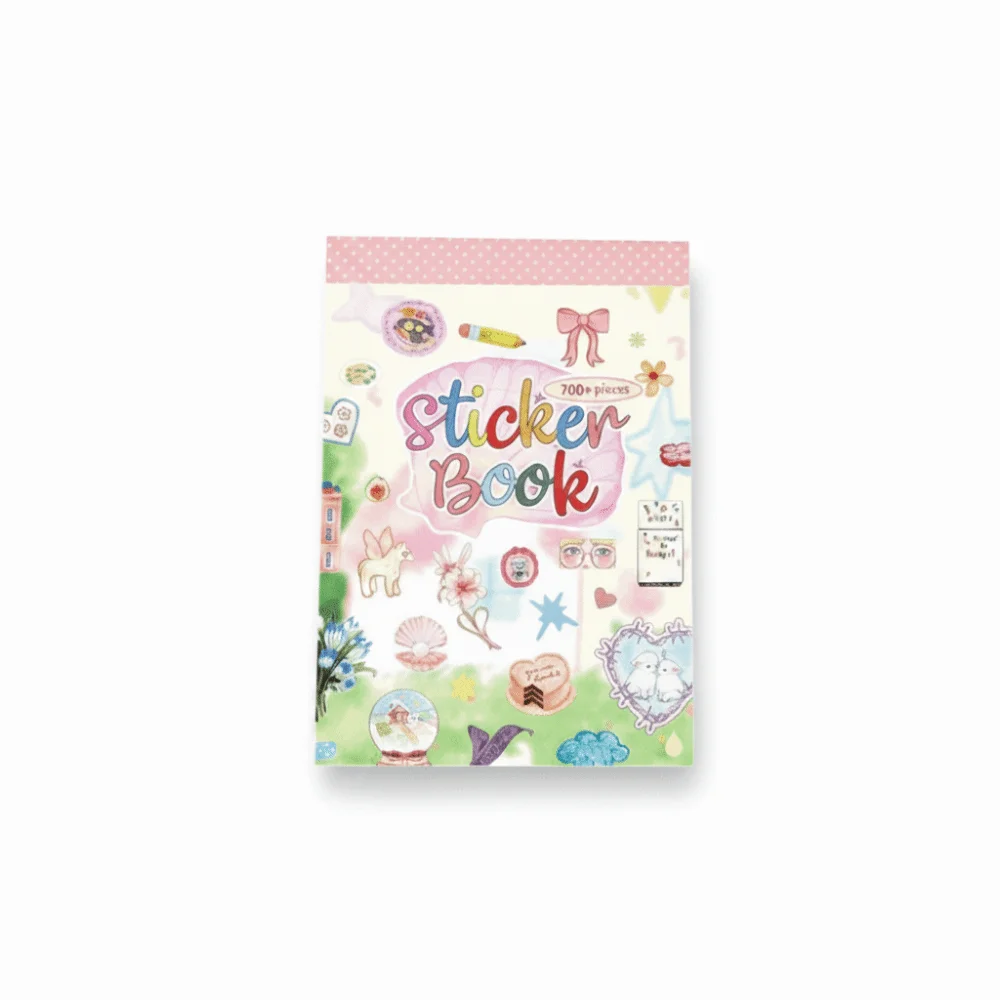 Art Paper Die Cut Sticker Book Self Adhesive Die Cut Decorative Sticker Book Dreamy Patterns Colorful Prints