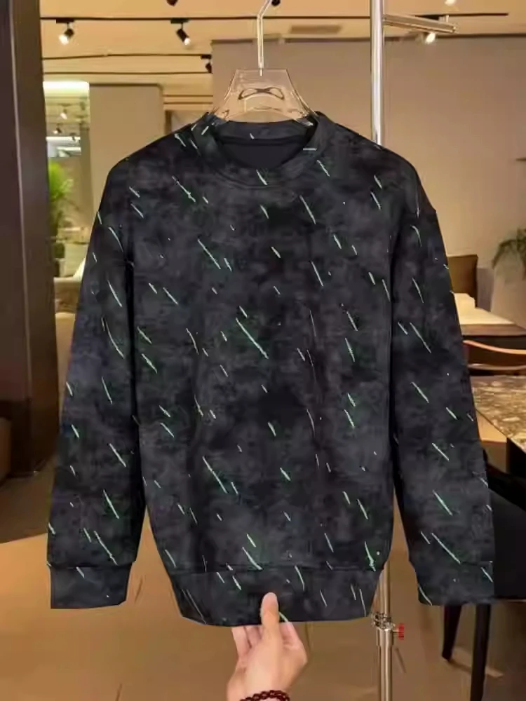 

Модный роскошный круглый свитшот Ne Meteor Burn Flower, мужской длинный све, универсальный повседневный топ, элитный мужской свитшот