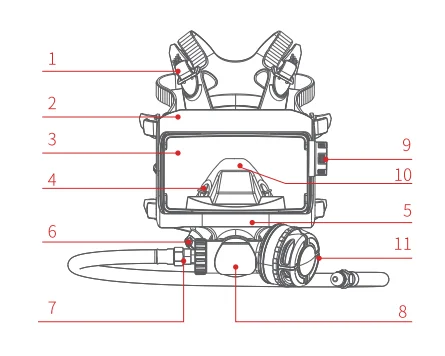 Full-face Diving Mask  for Underwater Communication Clear and Stable Underwater/Water Surface Voice Communicator
