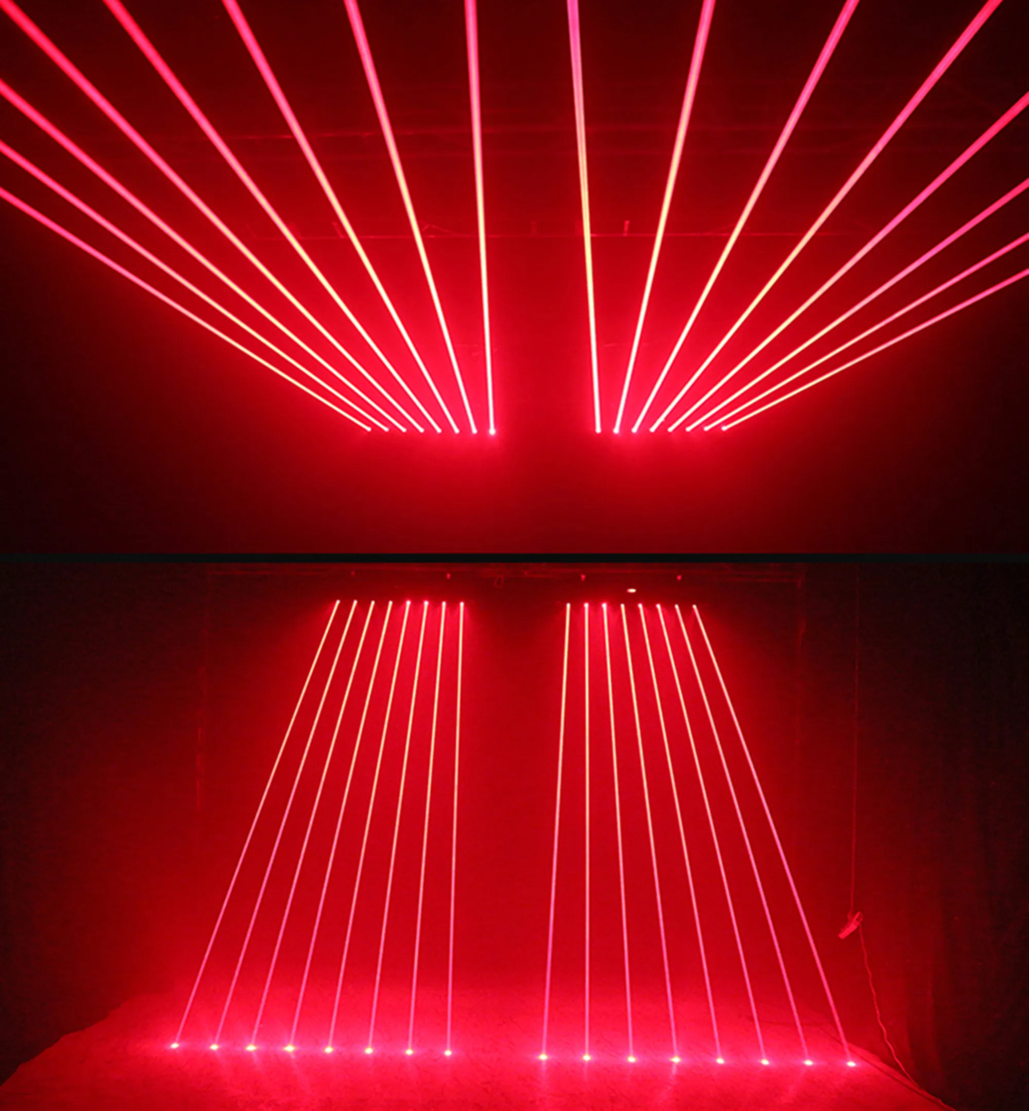 Eight Holes Red Laser Light Curtain Professional Stage Light Laser Transmitter For Stage Party Disco Bar DJ KTV Night Club