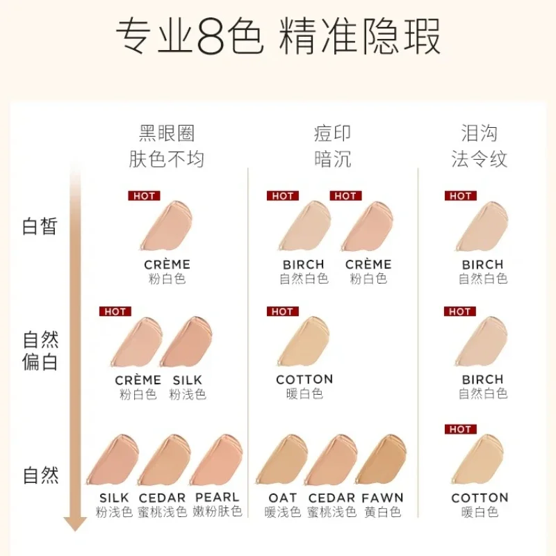 스팟 스트레이트 시간 및 유리 자국 없는 컨실러, 여드름, 눈 주머니, 다크 서클, 눈물, 브라이트닝 및 보습 연어 커버