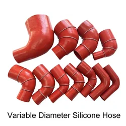 90 Degree Elbow Reducer Silicone Hose Coupler Intercooler Tube Pipe ID16~150mm Turbo Intake Pipe Car Accessories Universal