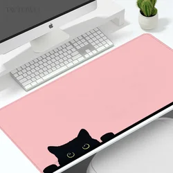 Mouse Pad Gamer Pink Cute Cat XL Home New Custom Mousepad XXL keyboard pad Carpet Natural Rubber Soft Table Mat