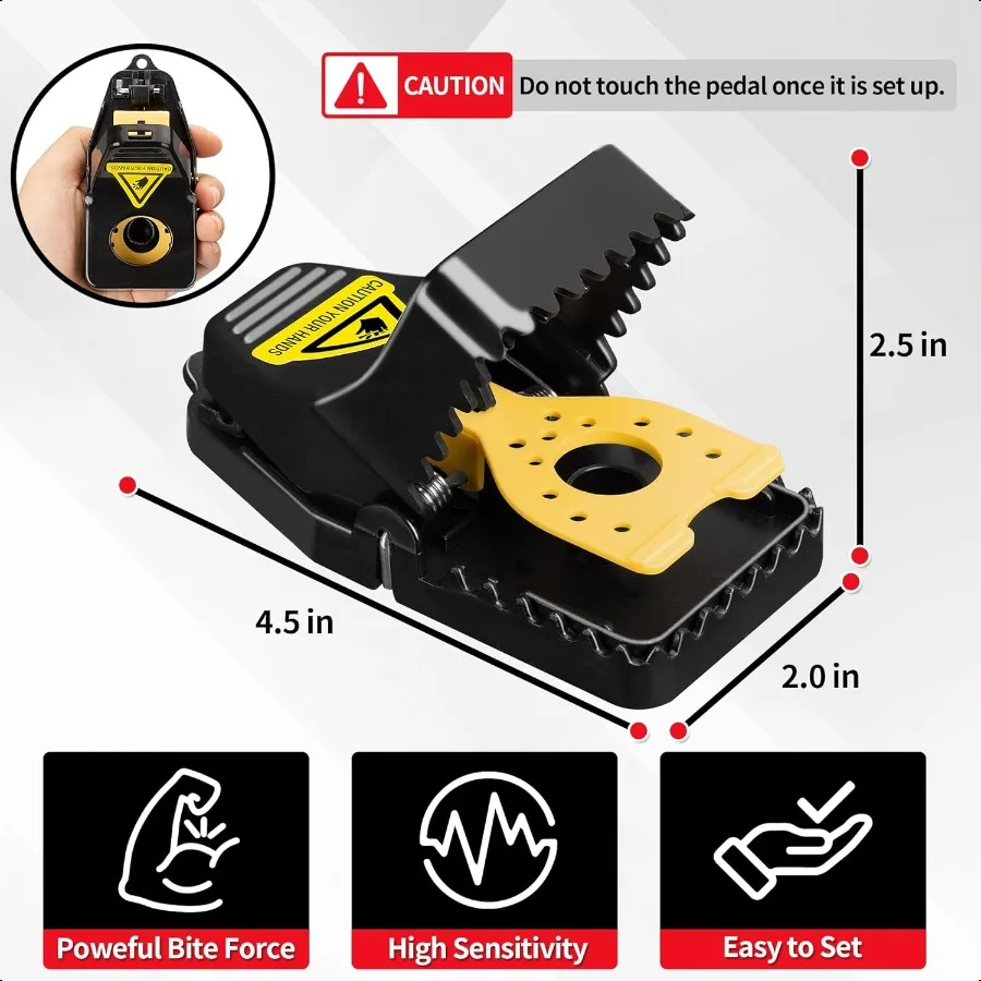 Mouse Traps Indoor for Home 6 Pack Snap Traps for Mice No See Kill QuickSet Reusable Sanitary Pet Safe Rodent Catcher for Home